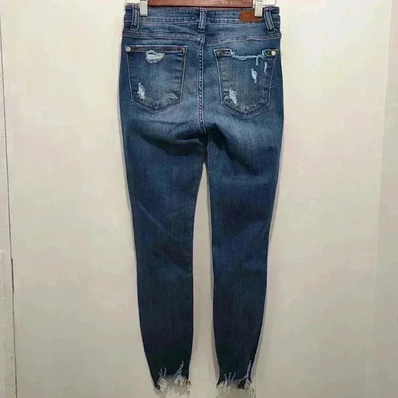 Judy Blue Distressed‎ Cropped Jeans Womens Size 3/26 - Picture 9 of 16